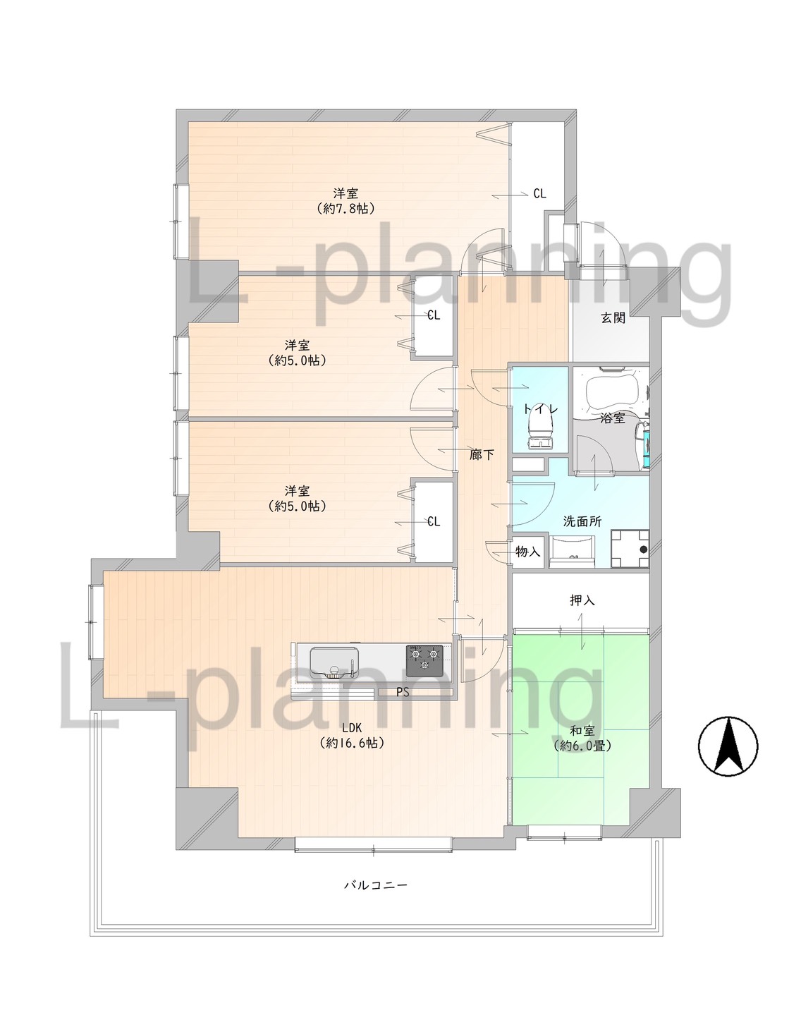 メゾンドール瀬田・公園都市1番館-間取り図