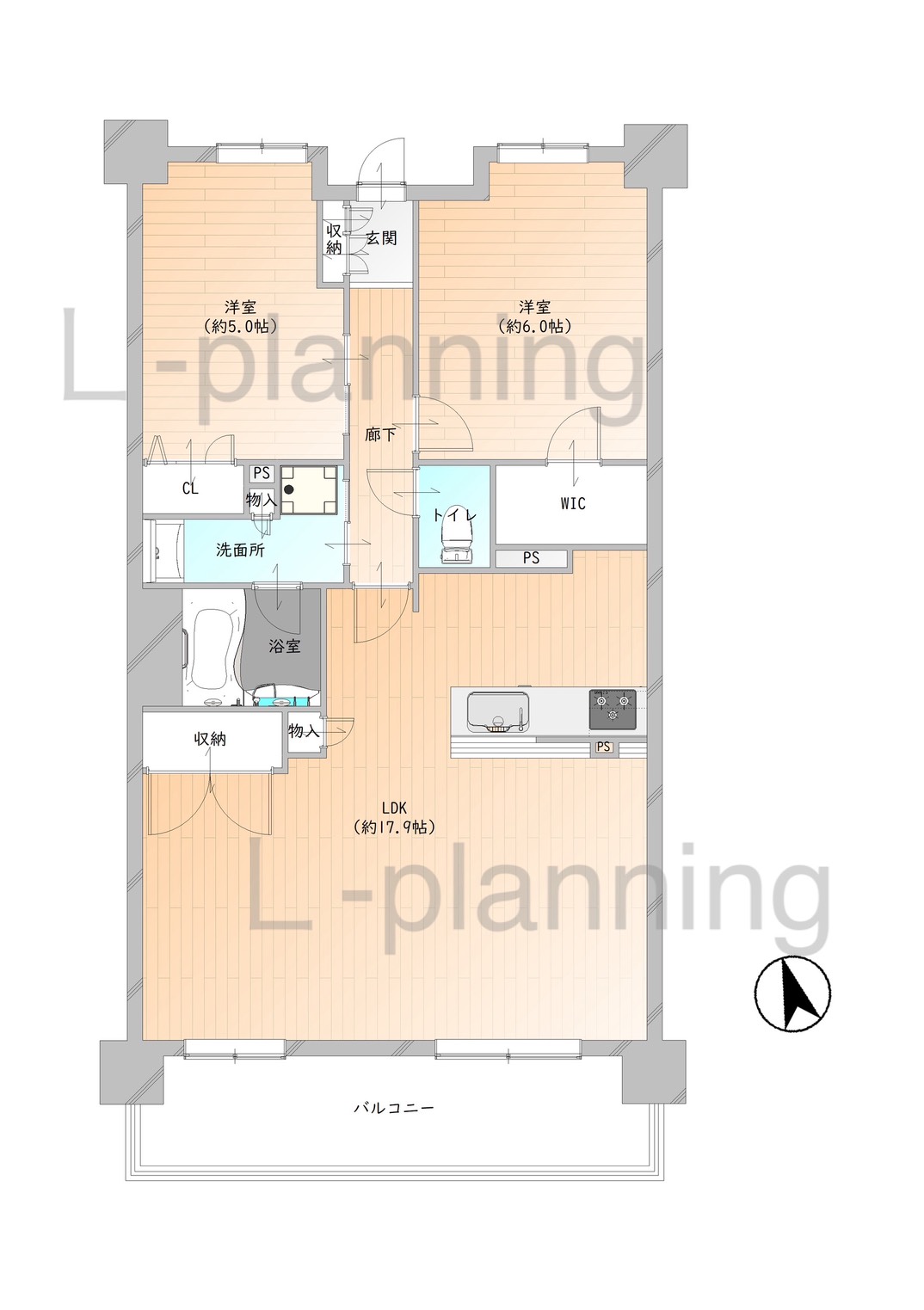 プレサンスロジェ草津大路テラス-間取り図