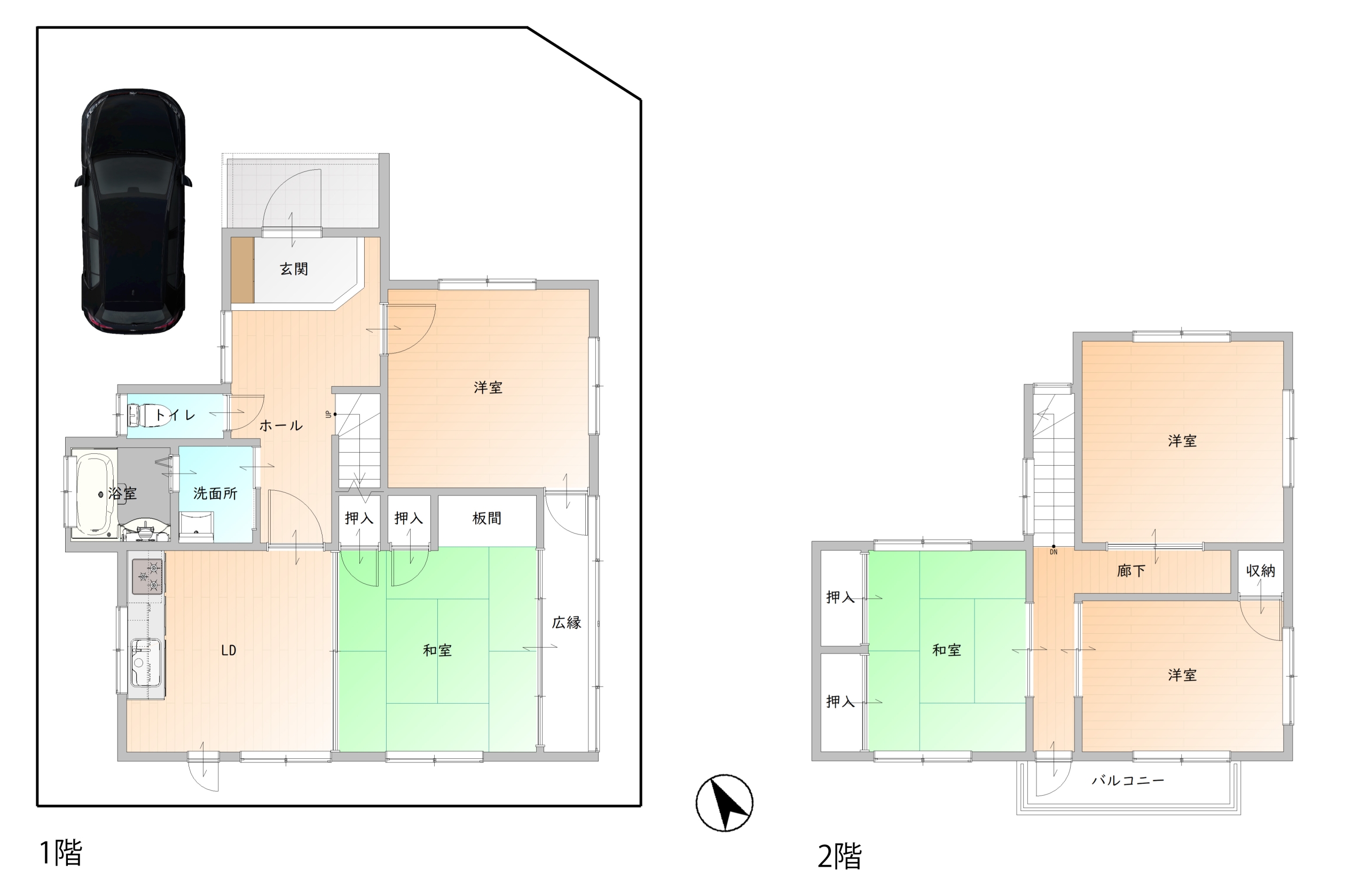 栗東市御園 中古戸建-間取り図